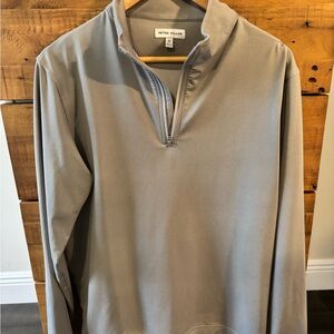 Peter Millar Gray Quarter-Zip Pullover